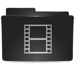 Folder Black Video Icon 256x256 png